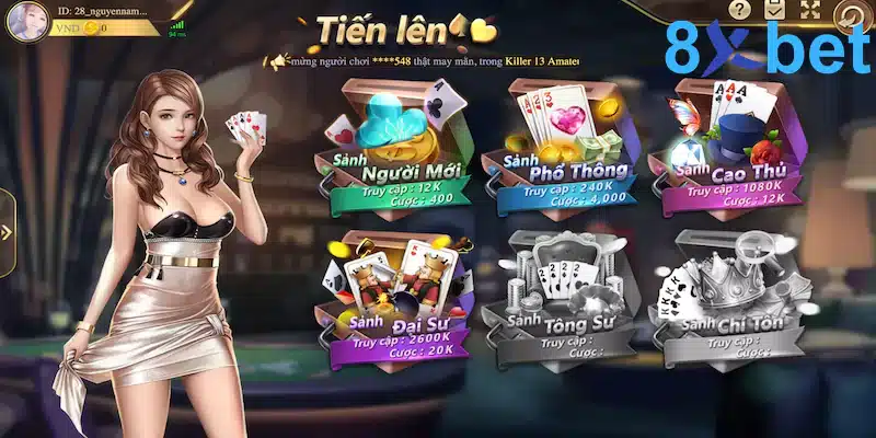 Game bài Tiến lên quen thuộc